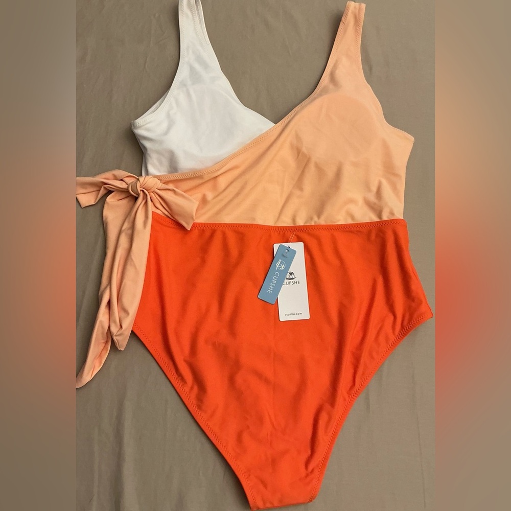 Cupshe One Piece Swimsuit Women's Colorblock extra Large Beach Summer Vacation - Picture 3 of 3
